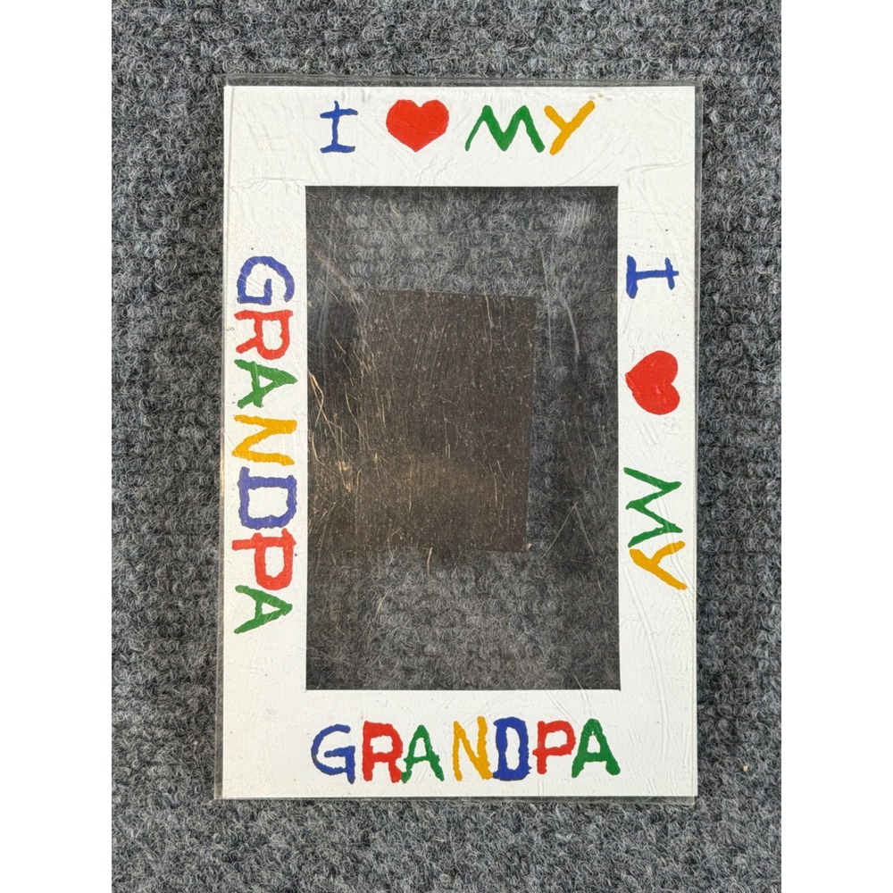 I Love My Grandpa Magnetic Photo Frame White Fridge Magnet Gift
